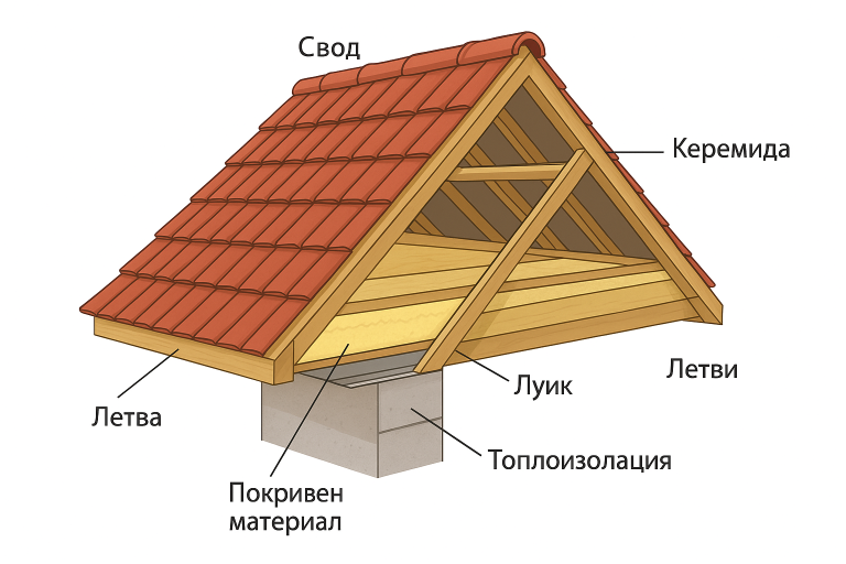 основните части на покрива